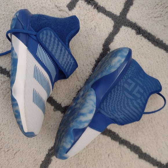 ADIDAS HARDING WHITE AND BLUE NEW SIZE 7.5 - Picture 1 of 5